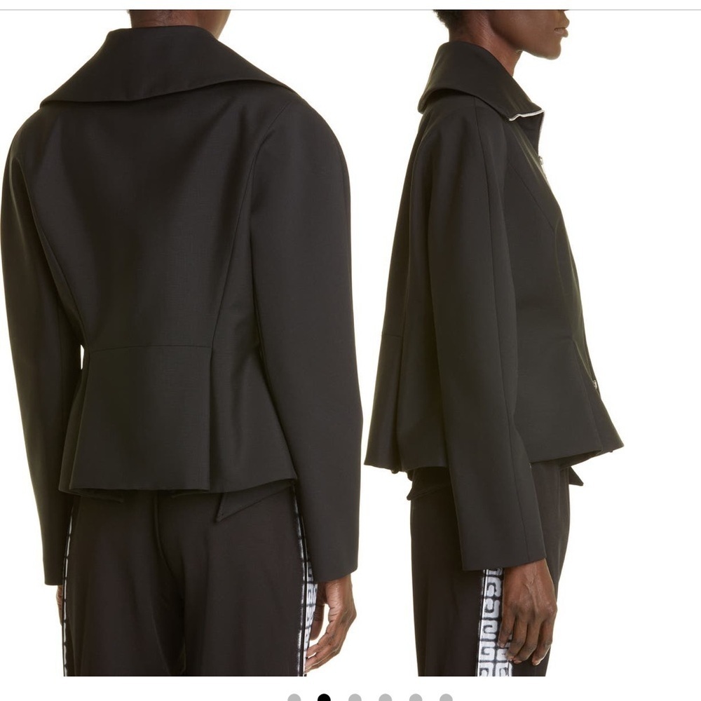 New Givenchy Peplum Wool-Mohair Zip Up Jacket Size 38 - Picture 13 of 15